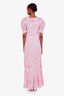 LoveShackFancy Pink Lace Maxi Dress with Slip Size 4
