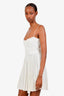 Khaite White Lou Lou Pleated Mini Dress Size 2