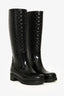 Louis Vuitton Black Rubber Monogram Rain Boot Size 36