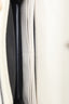 Saint Laurent White Grained Leather Chevron Envelope Wallet on Chain