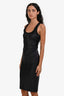 Alexander Wang Black Ruffle Hem Mini Dress Size XS