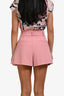 Red Valentino Pink Tie Front Shorts Size 36
