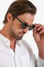 Cartier Black/Gold Browline Square C De Pilot Tinted Sunglasses