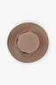 Hermès Brown Rabbit Felt Trim Silk Faubourg Jump Hat