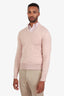 Tom Ford Pink Cotton V-Neck Sweater Size 40 Mens