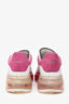 Alexander McQueen White/Pink Platform Sneakers Size 36.5