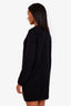 Ba&sh Black Wool and Mohair Embellished Button Sweater Dress Size 1