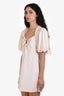 Frame Cream Cotton Tie Neck Dress Size XS