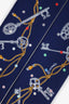 Hermès Navy Silk Les Cles A Pois Twilly