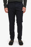 Dries Van Noten Navy Blue Pinstripe Wool Pants Size 50 Mens