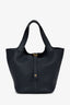 Hermès 2020 Navy Clemence Leather Picotin 22 Top Handle