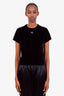 Alexander Wang Black Velour Crystal Embellished T-Shirt Size S