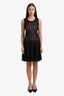 Alaïa Black Eyelet Sleeveless Midi Dress Size 42