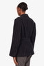 Isabel Marant Navy Pinstripe Fryma Wool Belted Blazer Size 38