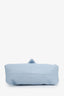 Bottega Veneta Light Blue Leather Trine Angular Clutch