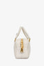 Miu Miu White Leather Arcadie Top Handle Bag