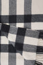 Burberry Grey/White Cashmere Fringe Scarf