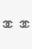 Pre-loved Chanel™ Gunmetal CC Stud Earrings