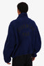 Givenchy Blue Wool Embroidered Fleece Jacket Size 50 Mens