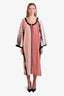 Devotion Twins Red Linen Printed "California" Maxi Dress Size S