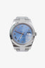 Rolex Stainless Steel Oyster Blue Roman Numeral Dial Datejust 41 Watch (126300)
