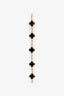 Van Cleef & Arpels 18K Yellow Gold Onyx 5 Motifs Vintage Alhambra Bracelet