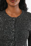 Cardigan en maille à sequins argentés Gucci Taille S (Tel quel)