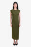 Frame Green Cotton Sleeveless Midi Dress Size XS