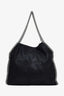 Stella McCartney Black Metallic Faux Suede Baby Falabella Star Tote