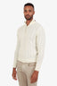 Loro Piana Cream Cashmere Quarter Zip Sweater Size 48 Mens