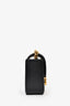 Celine 2024 Black Leather Mini Triomphe 'Claude' Crossbody Bag On Chain