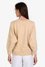 Hermès Beige Cashmere V-Neck Sweater Size 38