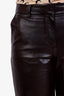 Lafayette 148 Black Lamb Leather Sullivan Straight Leg Pants Size US 0