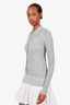 Miu Miu Grey Cashmere Silk Knit Cardigan Size 36