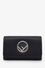Fendi Black Calfskin Leather Kan I Wallet on Chain SHW