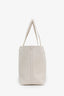 Burberry White Calf Leather Medium Reversible Bloomsbury Tote Bag