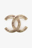 Pre-loved Chanel™ 2012 Gold-Tone Embellished Interlocking CC Brooch