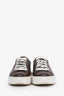 Louis Vuitton Brown Leather Monogram Time Out Sneakers Size 37.5