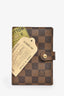 Louis Vuitton Brown Damier Ebene 'Trunk & Labels' Agenda with Initials T.T