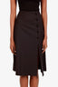 Veronica Beard Black Wool Blend Lace-Up Front Midi Skirt Size 0