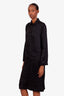 Off-White Black Logo Button Up Dress Size 38