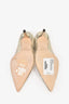 Jimmy Choo Gold Metallic Embossed Python Leather Stiletto Pumps Size 36