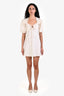 Frame Cream Cotton Tie Neck Dress Size XS