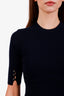 A.L.C Navy Merino Wool Quarter Sleeve Sweater Size XS