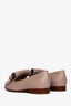 Valentino Blush Leather Uptown Fringe Loafers Size 35