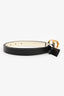 Christian Dior Black/White Calfskin Leather '30 Montaigne Reversible' Belt 20MM
