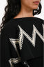 Pre-loved Chanel™ 2016 Black/White Wool Cashmere Blend Knit Reversible Cape Top