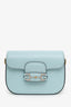 Gucci Blue Leather Crystal Horsebit 1955 Mini Shoulder Bag