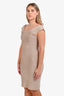 Herve Leger Beige Bondage Midi Dress Size M