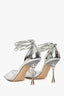 Mach & Mach Clear PVC and Silver Crystal D'Orsay Ankle Wrap Pumps Size 37.5
